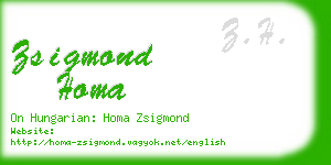 zsigmond homa business card